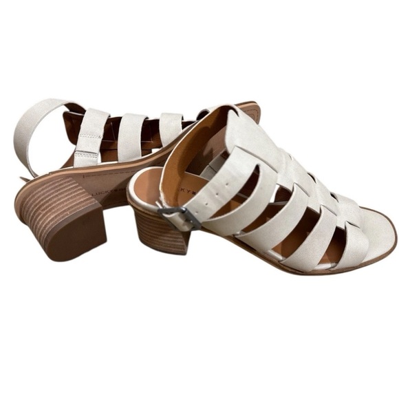 Lucky Brand Light Cream and Brown Gladiator Sandals Size 7 - Picture 2 of 7
